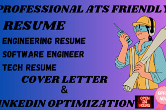 craft and edit engineering, software engineer and tech resume with cover letter
