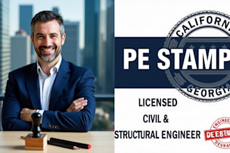 review, stamp as licensed civil and structural engineer in california USA states