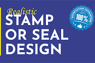 design a professional realistic digital rubber stamp or seal logo in 1hr