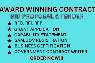 secure a winning bid proposal government contract research rfp rfq proposal