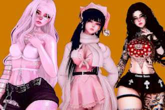 custom vrchat avatar vrc avatar furry avatar vr character vrc anime nsfw model