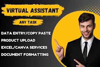 do fast ai data entry, chatgpt, copilot, excel and canva tasks