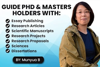 edit,write, guide phd holders, masters with research, publishing proposals,essay
