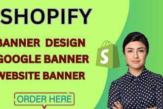 design website header shopify banner or your business