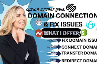 connect domain, godaddy domain to shopify, restore expired domain, or fix dns