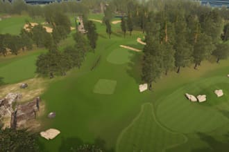 design 3d golf course, holes, mini green golf render, sport arena visualization