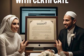 do online nikah, islamic marriage as a great imam with witness and certification