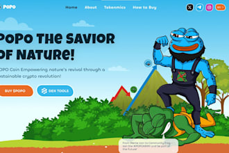 design meme coin landing page website meme coin website with roadmap tokenomics