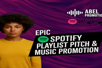 pitch your song to curated playlists for organic music promotion in 24hrs