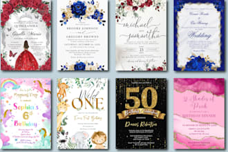 design wedding invitation card, save the date card, birthday invitation card