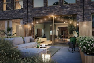 redesign 3d architectural exterior and interior,  render realistic mockup design