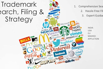 conduct trademark search, filing and strategy consultation