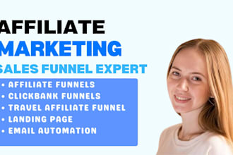 setup modern sales funnel for clickbank affiliate marketing travel affiliate