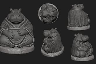 sculpt 3d pets and animal 3d models for 3d printing