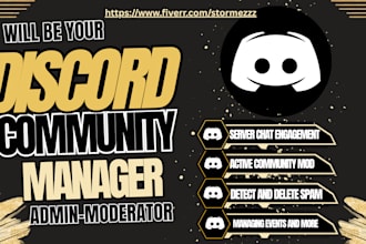 serve as the community manager for your discord server