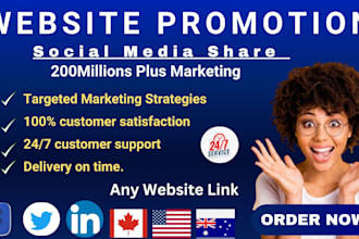 promote website link, crypto, amazon product wix, shopify, book, game or links