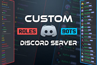 setup custom discord server within 40 hours