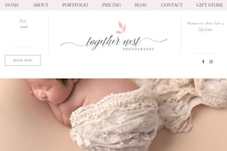 design professional squarespace photography or drone website, portfolio website
