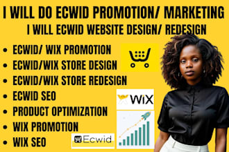 do ecwid wix promotion marketing listing ecwid wix store website design redesign