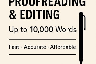 line edit and proofread your novel or fiction book