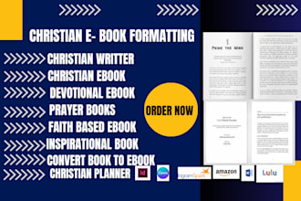 write, format christian ebook, book cover, daily devotion, journal amazon kindle