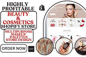 design beauty and cosmetics website shopify store multipurpose makeup palettes