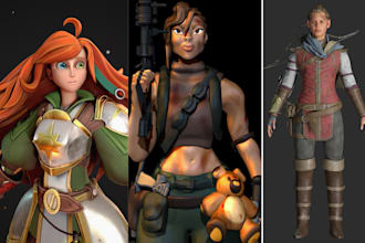 do 3d game character for video game 3d character modeling for unreal engine game