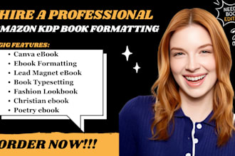 format your book for kindle paperback and hardcover publishing ebook and print