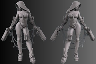 do 3d sculpting 3d head model figurine model action figure for 3d printing