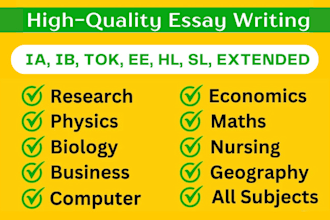 do urgent extended essays, ib toks, exhibitions, math ia economics sl hl ess ia