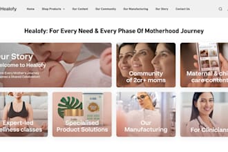 design baby care products ecommerce website baby food store baby cosmetics store