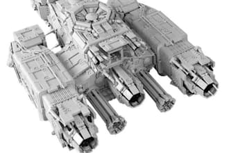 sculpt 3d tabletop spaceship, scifi 3d starship modeling, 3d spaceship miniature