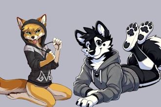 draw furry art reference sheet digital art commission fursona nsfw animal sketch