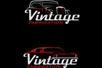 make amazing vintage fabrication muscle car logo