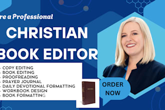 edit proofread christianity sermon daily devotion  prayer journal christian book