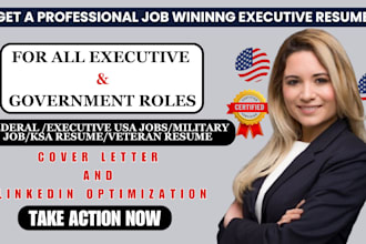 write a professional executive resume coo cfo ceo usajobs military resume