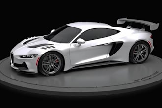 create 3d car model, vehicle modeling, game car model, high poly car, car cgi