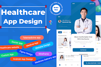design a modern UI UX for your healthcare, telemedicine or doctor app