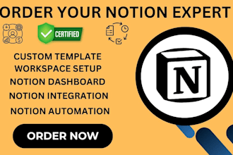 create custom notion template notion workspace dashboard notion workflows expert