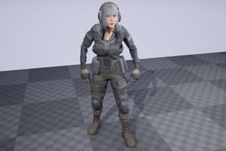 custom 3d game asset, weapon, gun, armor, 3d props for game animation, rig
