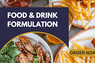 formulate food drink and new beverage products recipes