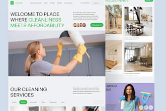 build cleaning service website, hvac, pressure washing website, booking function