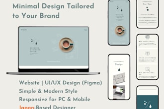 design a modern and minimal website using figma