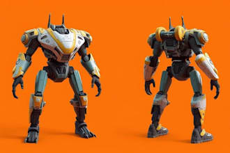 create 3d sci fi mech robot creature game character 3d game model game asset