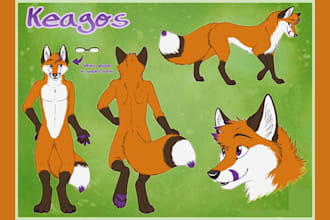 draw furry reference sheet sfw nsfw furry furry art ref sheet for your fursona