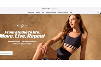design sleek clothing website fitness clothing shopify store yoga clothing store