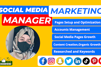 be your social media marketing manager and tiktok shop manager