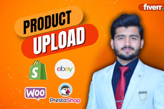 upload products, do product listing for woocommerce, shopify, prestashop store