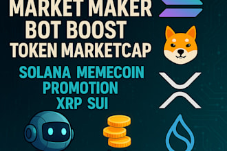 do market maker bot boost token marketcap solana memecoin promotion xrp sui