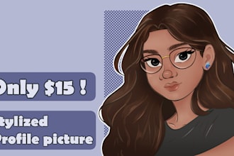 draw a stylized avatar for your profile picture